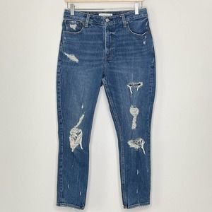 ABERCROMBIE & FITCH | Curve Love The Skinny High Rise Jeans | 6 short